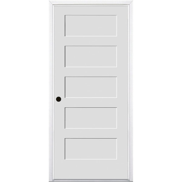 Trimlite Primed 5Panel Equal Panel Interior Shaker 20 Min Fire Rated 49/16" RH Prehung 3068134PRI840520MRH15M4916 - main